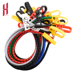 Helego Bulk 8mm Bungee Set 10-Pack Crochets en plastique 2-7ft. Longueurs assorties pour le cargo/bricolage Prix d'usine Fabriqué en Thaïlande pour le gazel - Product Image 1