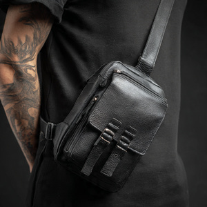 Voyage poitrine bandoulière sacs à bandoulière Sports de plein air sac à dos sac à bandoulière Streetwear sac de taille en cuir - Product Image 1