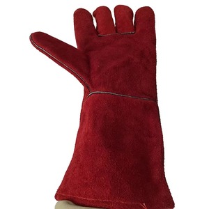 Gants de soudage en cuir résistant à la chaleur, antidérapants, antistatiques, résistants aux déchirures, 11 oz, gants de sécurité ménagers - Product Image 2