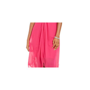 Abito in chiffon rosa intrecciato da donna Adiranna Papell, taglia 8 - Vita naturale - Product Image 3