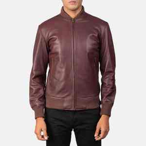 Veste en cuir pour homme classique, 100% cuir véritable, fermeture éclair, style vintage, rembourrage en coton, imperméable - Product Image 6