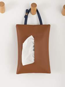 Boîtes à mouchoirs en cuir, porte-serviettes, boîte à papier, boîte de rangement pour hôtel, boîte de rangement pour bureau, décoration de table à domicile - Product Image 4