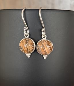 Picture Jasper Brass <b>Hoops</b> Earrings Light Weight <b>Chunky</b> Earrings for Women Gold Color Spiral Ear Wires for Anniversaries - Product Image 4