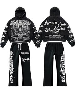 Chándales de hombre DTG DTF estampado elegante gimnasio chándal dos piezas casual slim fit jogging traje Atlético poliéster 2025 - Product Image 4