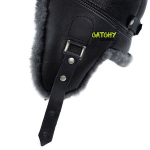 Gorro de Invierno de Piel de Oveja para Hombre, Estilo Aviador - Product Image 3