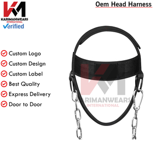 Heavy Duty Padded Weight Lifting <b>Head</b> Harness Adjustable Strap Metal Chain Neck Exercise Strength <b>Training</b> Gym Workouts Fitness - Product Image 3