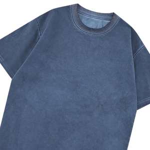 เสื้อยืดโอเวอร์ไซส์ผู้ชาย ล้างสีแบบแอซิดวอช ผ้าฝ้าย 100% สไตล์วินเทจ เนื้อผ้าหนา เป็นมิตรกับสิ่งแวดล้อม แห้งเร็ว สตรีทแวร์ เสื้อยืดฤดูร้อน พรีเมียม - Product Image 3