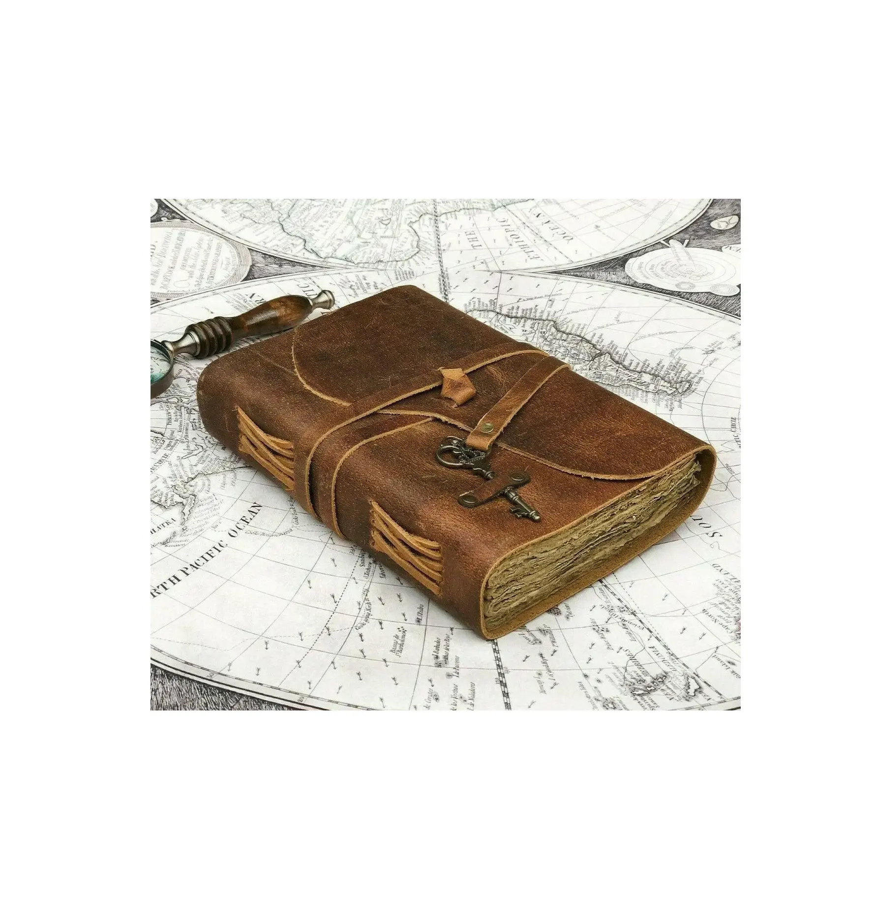 Good look sampul buku kulit, Notebook penutup buku harian Organizer barang dekoratif pengikat uang tampilan mewah