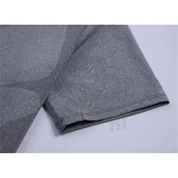 Chemise habillée de compression grise pour hommes, vêtements de jogging, t-shirt à manches courtes, sous-vêtement de couche de base, entraînement de gymnastique, course à pied, athlétique
