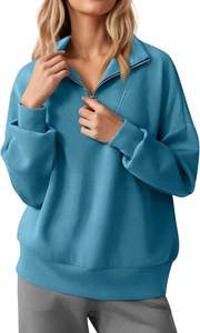 เสื้อสเวตเชิ้ตคุณภาพสูงแบบสั่งทำพิเศษ ครอปครึ่งซิป ผ้าฟลีซ ซิป ¼  ฮู้ดดี้ 2024 - Product Image 2