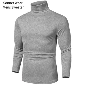 Pull-over décontracté pour homme, coupe slim, léger, séchage rapide, en spandex/coton - Product Image 5