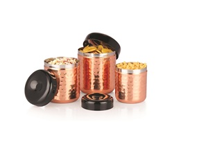 Bocaux en acier inoxydable de haute qualité pour le thé, le sucre, le café, design durable résistant à la rouille pour l'utilisation alimentaire, exportations d'artisanat en acier - Product Image 3