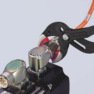 For KNIPEX Siphon Connector Pliers 250mm <b>Clamping</b> Range 10-75mm Black Atramentized with Plastic Jaws - Product Image 3
