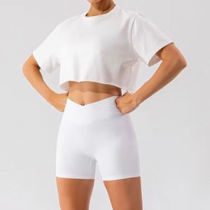 G TOP Summer Women Basic t Shirt Fashion Tee Shirts T-shirt à manches courtes Crop Top Tshirt for Women Workout - Product Image 3