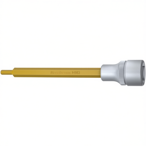 Hazet Extra Long 1/2'' Screwdriver <b>Socket</b> Hexagonal Metric Square with Knurling - Product Image 2