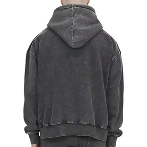 Heavyweight Digital Print Hoodie Custom Oversized Vintage <b>Stone</b> Washed Cotton Pullover Streetwear for Men - Product Image 5
