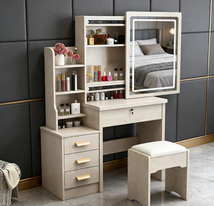 <strong>Mirror</strong> Included <strong>Vanity</strong> <strong>Table</strong> Sturdy Dressing <strong>Table</strong> Multi Drawer Storage Makeup Desk Master Bedroom <strong>Vanity</strong> Area - Product Image 4