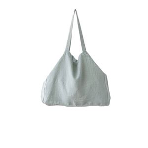 Prêt à expédier de luxe marché du lin lavé main shopping sac de plage en différentes couleurs grande taille - Product Image 1