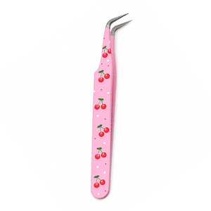 แหนบตัดขนตา SHEARS BEAUTY รุ่น Professional ลายเชอร์รี่สีชมพู ปลายเรียบ ผลิตจากสแตนเลส ดีไซน์น้ำหนักเบา ใช้งานได้อย่างแม่นยำ - Product Image 1