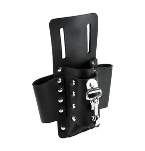 Pochette à outils d'électricien en cuir compacte personnalisée, très vendue |   Étui de ceinture à 4 poches avec attache pour couteau et renfort riveté - Product Image 1