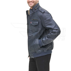 Best Material Unique Style <b>Men</b> Leather <b>Winter</b> <b>Jacket</b> High Quality Most Popular <b>Men</b> Leather <b>Jacket</b> - Product Image 2