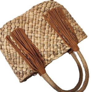 2023 nouvelle tendance correspondant sac à main tissé à la main sacs de paille personnalisés dames épaule paille sacs à main produits en gros - Product Image 1