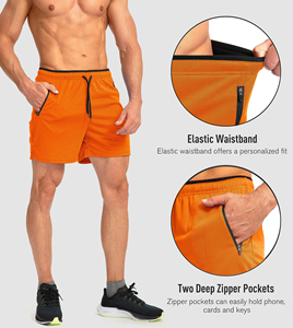 Venta al por mayor de alta calidad de secado rápido Fitness transpirable tela pantalones cortos hombres entrenamiento gimnasio deportes pantalones cortos desgaste - Product Image 4