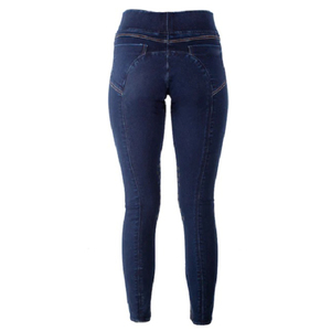 Derniers modèles de vêtements équestres, vêtements de sport, pantalons leggings avec patch au genou, vente en gros personnalisée, collants d'équitation en denim, leggings - Product Image 3