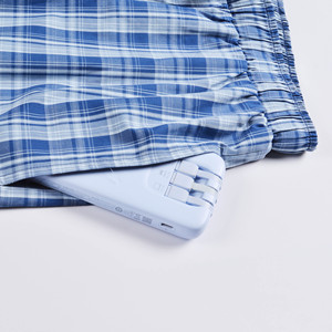 Conjunto de <span class=keywords><strong>Pijama</strong></span> Casual de Algodón para <span class=keywords><strong>Hombre</strong></span> Telige, Ropa de Dormir Ligera con Botones, Mangas Cortas, Secado Rápido, Tejido Transpirable No Tejido - Product Image 4