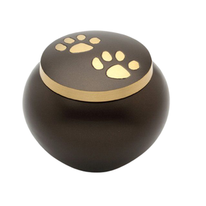 Elegante Metal Decoración del hogar Pata antigua Impreso Metal Pet Urns Fabricante Nuevo diseño Hecho a mano Aluminio Metal Pet Urns - Product Image 3