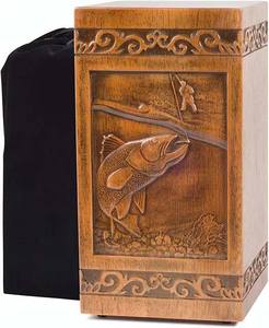 Urnas de cremación de madera para hombres y mujeres Urnas decorativas Urnas funerarias Urnas hechas a mano Urnas de entierro a bajo precio - Product Image 4