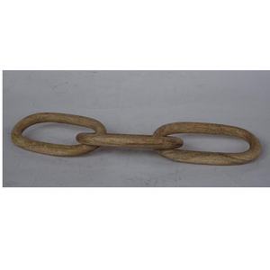 Decoración del hogar de alta calidad nudo de madera tallado a mano eslabón de cadena decorativo Metal fundido granja artesanías de madera - Product Image 2