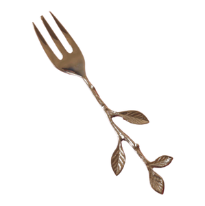 Feuille Poignée Fourchette Ensemble de 6 Couverts En Métal Nickelé Moderne Couverts Cuillères Ensemble Design Classique Dîner Couverts Ensemble - Product Image 3