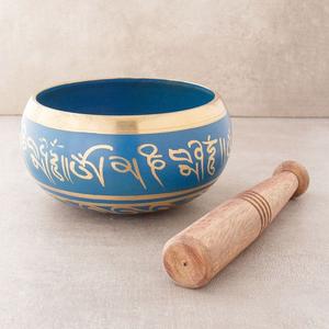 Cuenco de Metal moderno de ayuda holística, mazo de madera, cuenco de canto tibetano antiguo, escultura de China pulida para meditación - Product Image 1