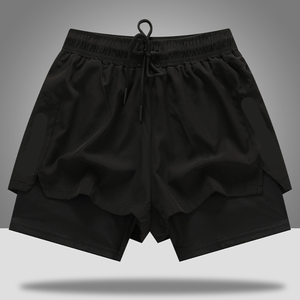 Short d'entraînement sportif pour hommes de haute qualité Nouveau design Bermuda motif confort solide avec ceinture élastique personnalisable - Product Image 2