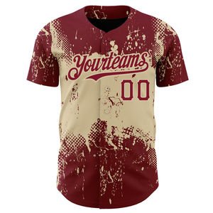 Camiseta de Béisbol para Hombre, Fabricada en Pakistán, Servicio OEM, 100% Poliéster, Secado Rápido, Color Sólido, Impresión por Sublimación, con Botones - Product Image 1