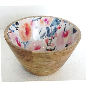 Saladier en bois réutilisable Saladier en bois de service à salade bon marché Vaisselle Bol sculpté à la main en bois naturel à vendre Prix abordable - Product Image 2