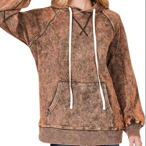 Sweat à capuche en coton de la meilleure qualité du fabricant OEM pour femmes, nouveau, élégant, grande taille, respirant, avec fermeture éclair et capuche surdimensionnée pour adultes - Product Image 1