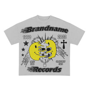 OEM personalizado peso pesado gráfico serigrafía camiseta Unisex 220/240g Premium algodón de gran tamaño Ajuste de transferencia de calor de punto - Product Image 1