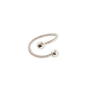 ห่วงรัดผ้าเช็ดปากโลหะสีเงินพร้อมแกนหมุนดีไซน์หรูปรับได้แหวนเงิน - Product Image 3
