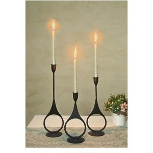 เชิงเทียนโลหะเคลือบผงสีดำหรูหราชิ้นกลางโต๊ะสำหรับตกแต่งบ้านในเทศกาลคริสต์มาส - Product Image 5