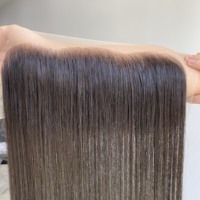 Extensions de cheveux naturels 100% lisses, noirs, avec dentelle transparente HD de haute qualité, frontales 12x4 13x4, de l'oreille à l'oreille, double trame, fabriquées à la machine