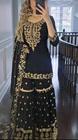 Traje Salwar Sharara de Diseño Gharara Étnico Indio-Pakistaní de Antra Lifestyle, Hermoso y sin Arrugas, para Mujer, Ideal para Fiestas de Verano e Invierno