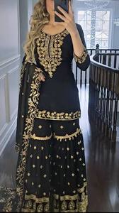 Antra Lifestyle ชุดเดรสสำหรับผู้หญิงสไตล์ปัญจาบสวย, เดรสสไตล์โกราพื้นเมืองอินเดียและปากีสถานดีไซน์ซาลวาร์เซ็กซี่ชุดเดรสสตรีชารารารารารารารารารารารา - Product Image 2