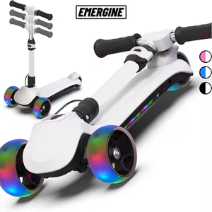 Patinete eléctrico moderno de 3 ruedas al por mayor para niños barra de luz LED pantalla LCD cuerpo de aleación ajustable en altura plegable al aire libre - Product Image 2