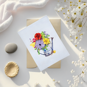 การ์ดกระดาษม้วนลายดอกไม้แบบเวียดนามการ์ดอวยพรทำมือศิลปะดอกไม้แบบยกขึ้นสำหรับงานเฉลิมฉลอง - Product Image 3