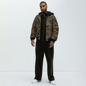 Chaqueta Bomber de Moda para Hombre, Estilo Urbano Personalizado, Cuello Alto de Nailon, Corte Regular Holgado, Fabricada por Huzaifa Products - Product Image 1