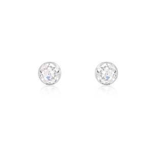 Pendientes de Diamantes Cultivados en Laboratorio con Corte Europeo Antiguo, 6.07 Quilates en Total, Color F, Claridad VS1 VS2, Oro de 14K, Elegancia de Inspiración Antigua - Product Image 1