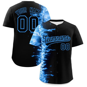 Jersey de béisbol de secado rápido de alta calidad, ropa deportiva sublimada personalizada con botón duradero, uniforme, diseño transpirable, último estilo - Product Image 1