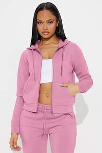 Ensemble de survêtement décontracté pour femmes, imprimé uni, séchage rapide, respirant, tenue assortie pour l'hiver, ensemble élégant - Product Image 6